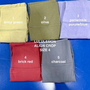 Lululemon align legging crop size 4 # 4 brick red